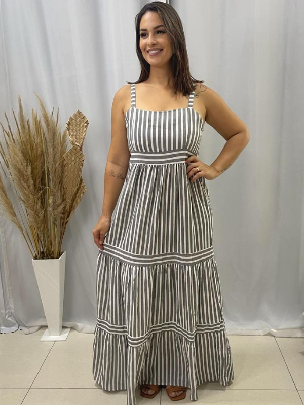Vestido Listrado Três Marias (3 Cores)